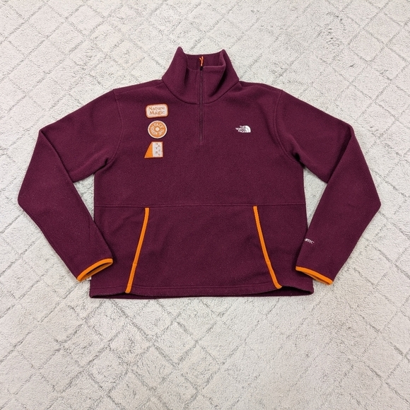 The North Face Jacket Womens Purple Burgundy Alpine ¼ Zip Fleece Pullover - Picture 1 of 8